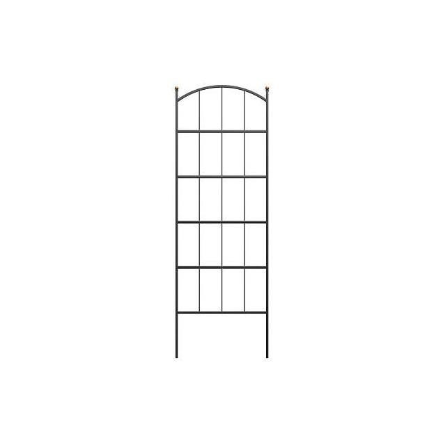 Panacea Products 75 In. Black Metal Modern Farmhouse Trellis