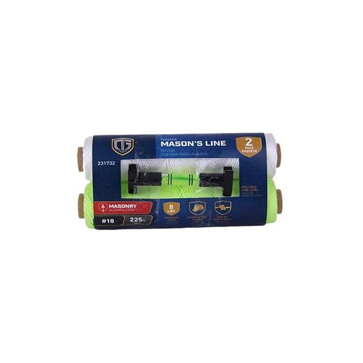 Richelieu #18 x 225 Ft. Neon Yellow Twisted Mason Line Twine (2-Pack)