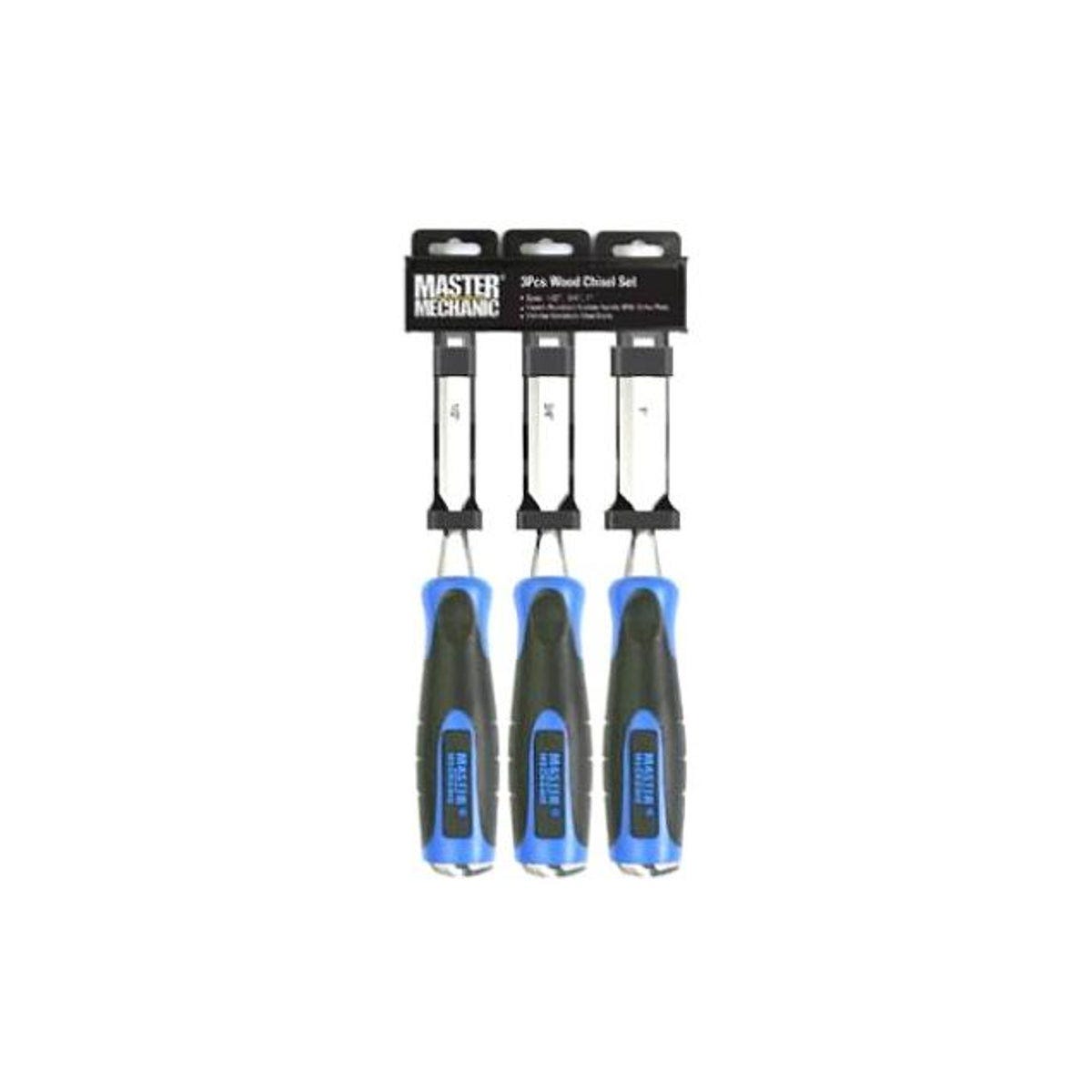Master Mechanic Bi-Material Wood Chisel Set (3-Piece)