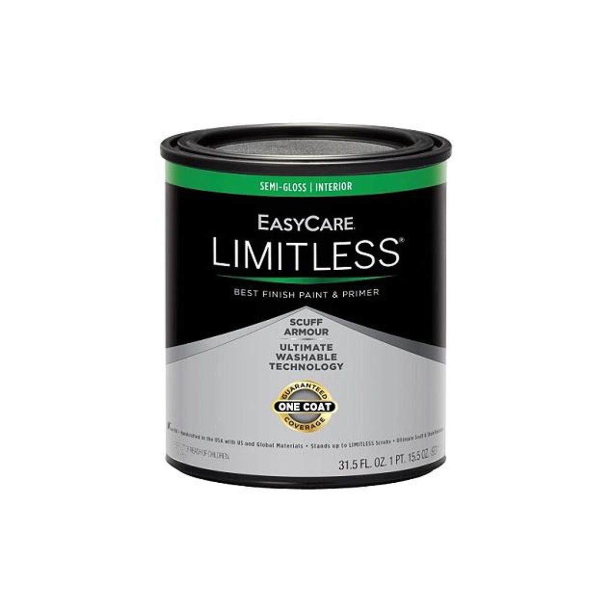 EasyCare Limitless 1 Qt. Neutral Base Semi-Gloss Acrylic Latex Interior Paint & Primer