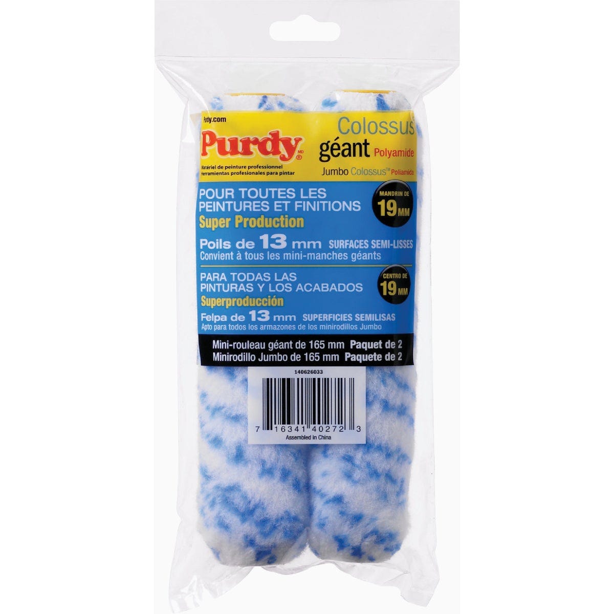 Purdy Colossus Jumbo Mini Roller Cover, 6-1/2 In. x 1/2 In. (2-Pack) - photo 4