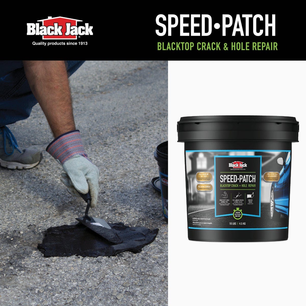 Black Jack Speed-Patch 10 Lb. Blacktop Crack and Hole Repair - photo 3