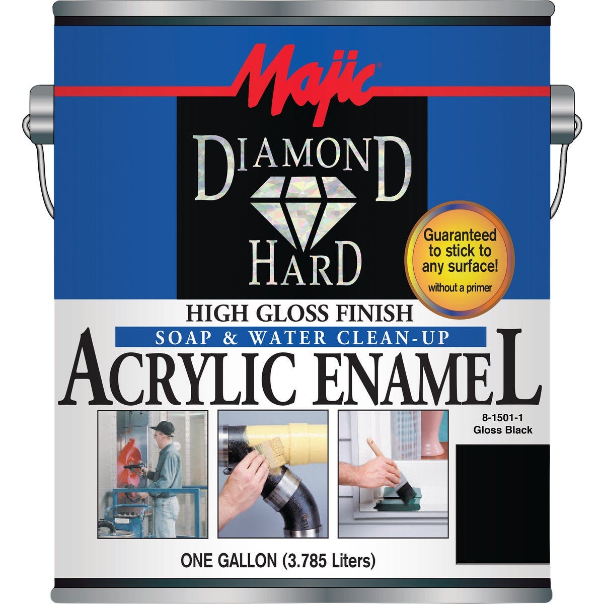 Majic Diamond Hard Acrylic Enamel, Gloss Black, 1 Gal. - photo 2