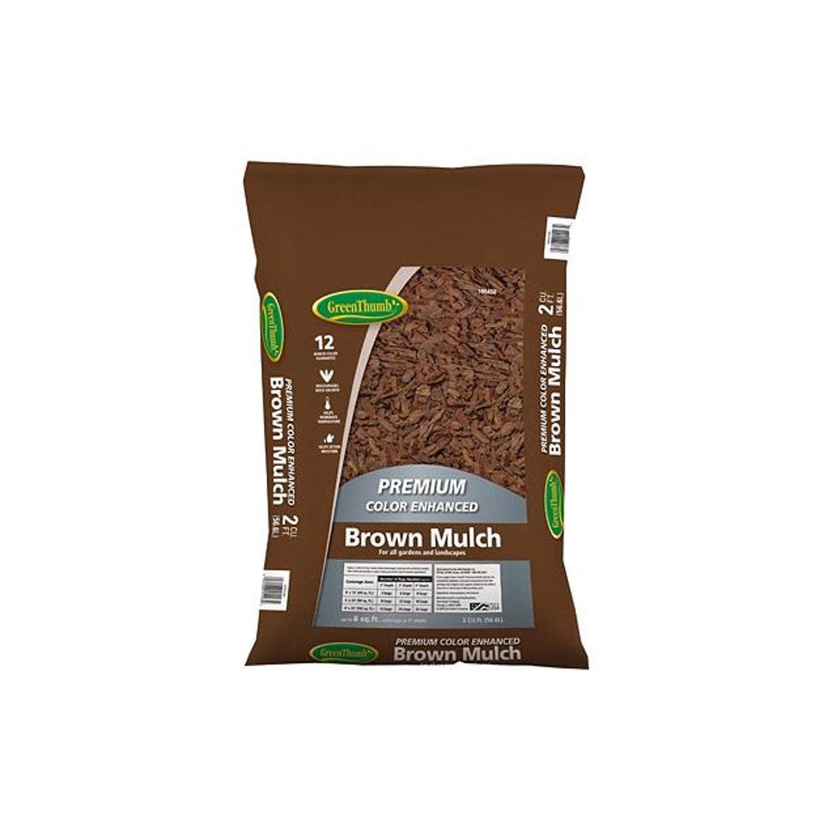 Green Thumb 2 Cu. Ft. Dyed Brown Mulch Green Thumb 2 Cu. Ft. Dyed Brown Mulch