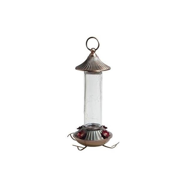 Audubon 14 Oz. Embossed Glass Hummingbird Feeder Audubon 14 Oz. Embossed Glass Hummingbird Feeder