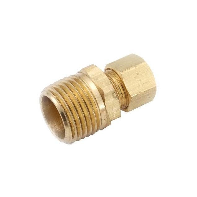 Anderson Metals 1/2 In. x 3/8 In. MPT Brass Compression Connector