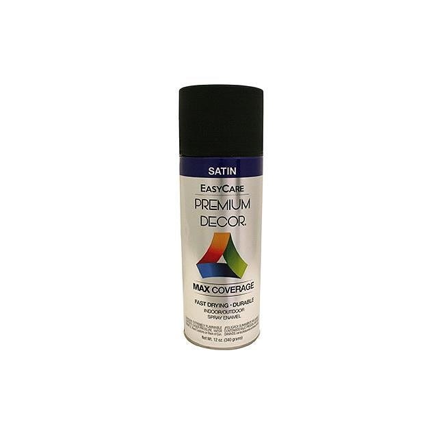 EasyCare Premium Decor 12 oz. Spray Paint, Black Satin