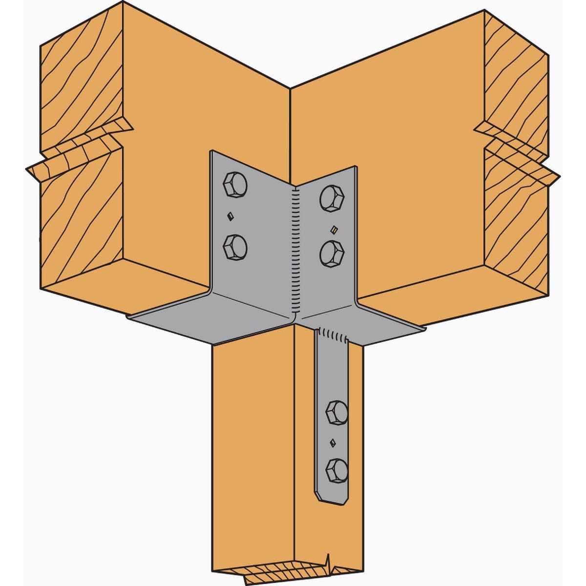 Simpson Strong-Tie ECCLL L-Shape End Column Cap for 6x Beam, 6x Post, Skewed Left - photo 3