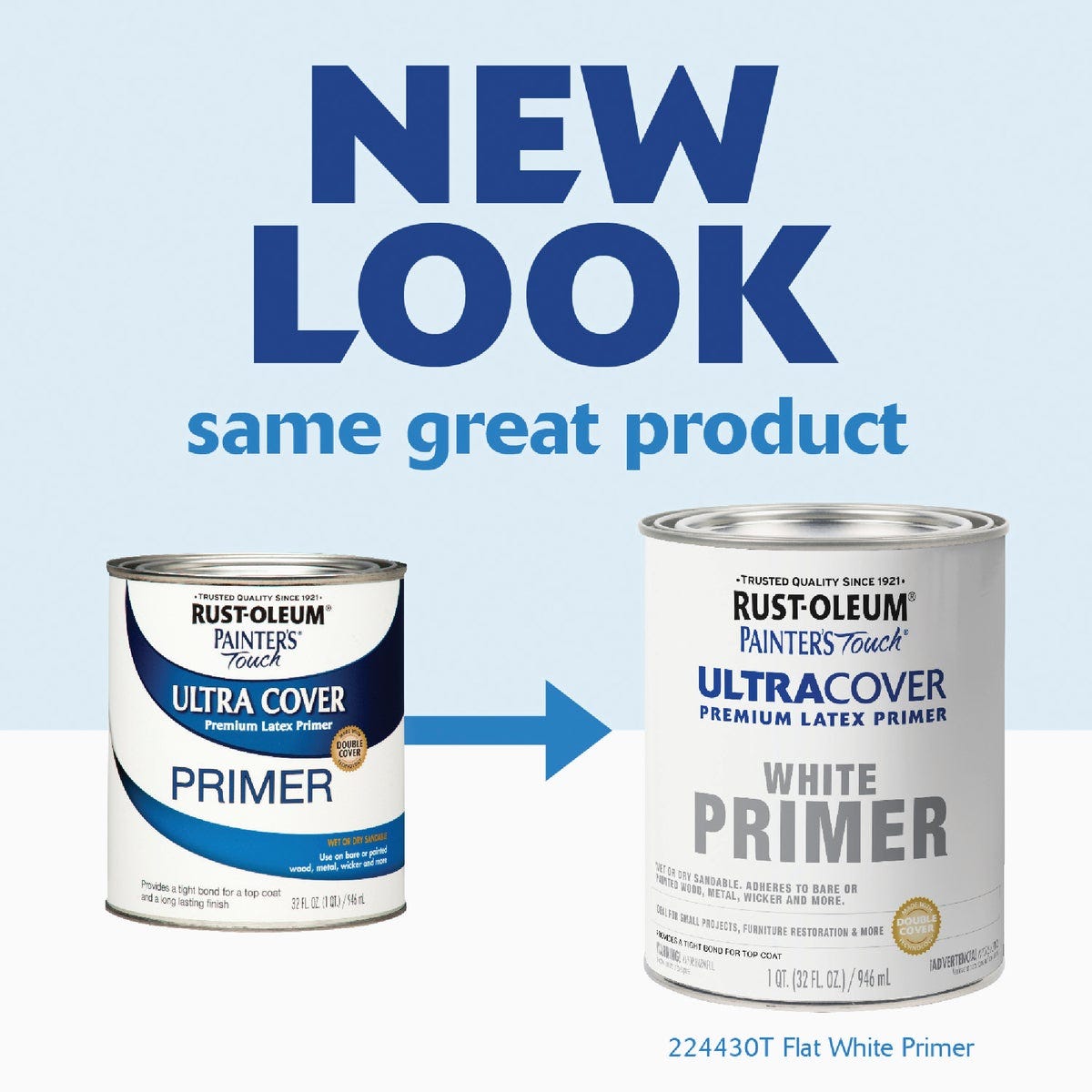 Rust-Oleum Painter's Touch Ultra Cover Flat Premium Latex Primer, White, 1 Qt. - photo 6 Rust-Oleum Painter's Touch Ultra Cover Flat Premium Latex Primer, White, 1 Qt. - photo 6