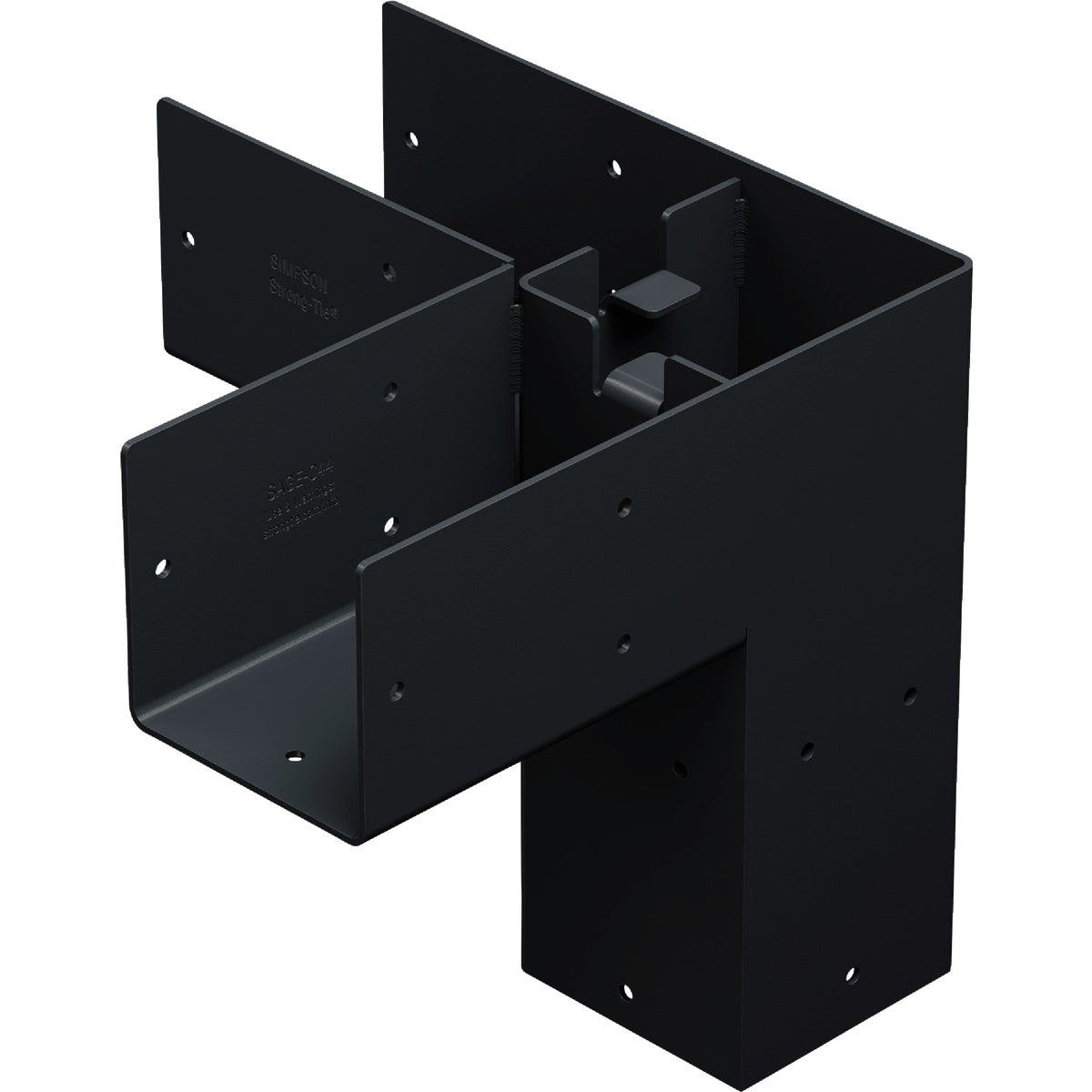 Simpson Strong-Tie Outdoor Accents Sage System Black Powder-Coated Corner Connector for 4x4 with Screws (2-Pack) - photo 4