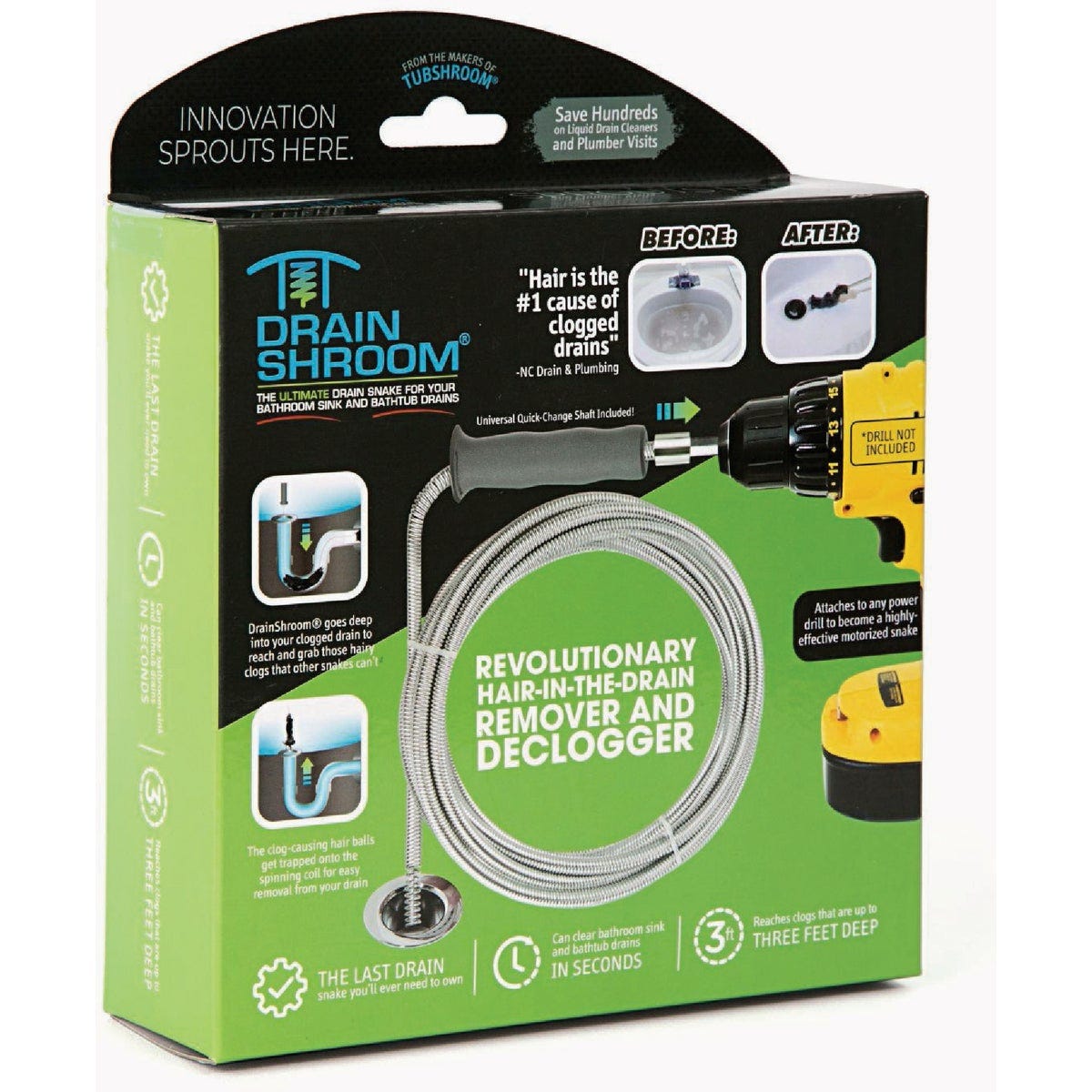 DrainShroom 36 In. Reusable Drain Snake