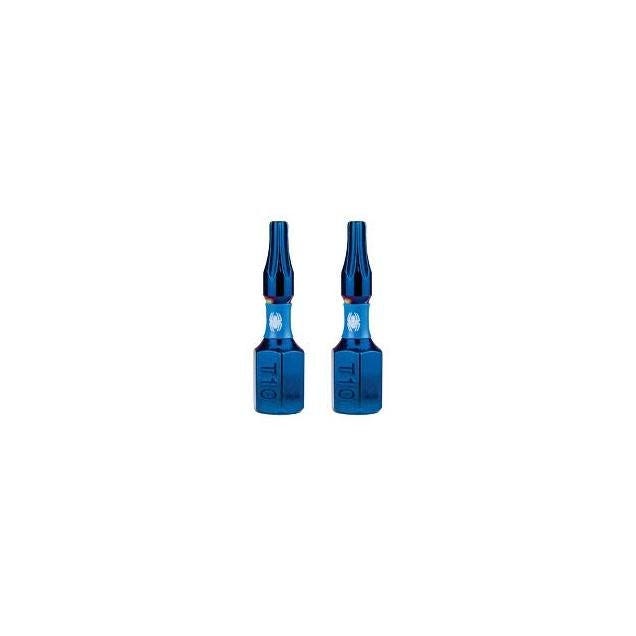 Spyder 1 In. T10 Torx Impact Screwdriver Bit (2-Pack)