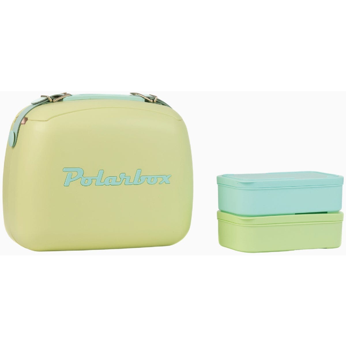 Polarbox 6 Qt. Lime with Cyan Strap CoolerBag-