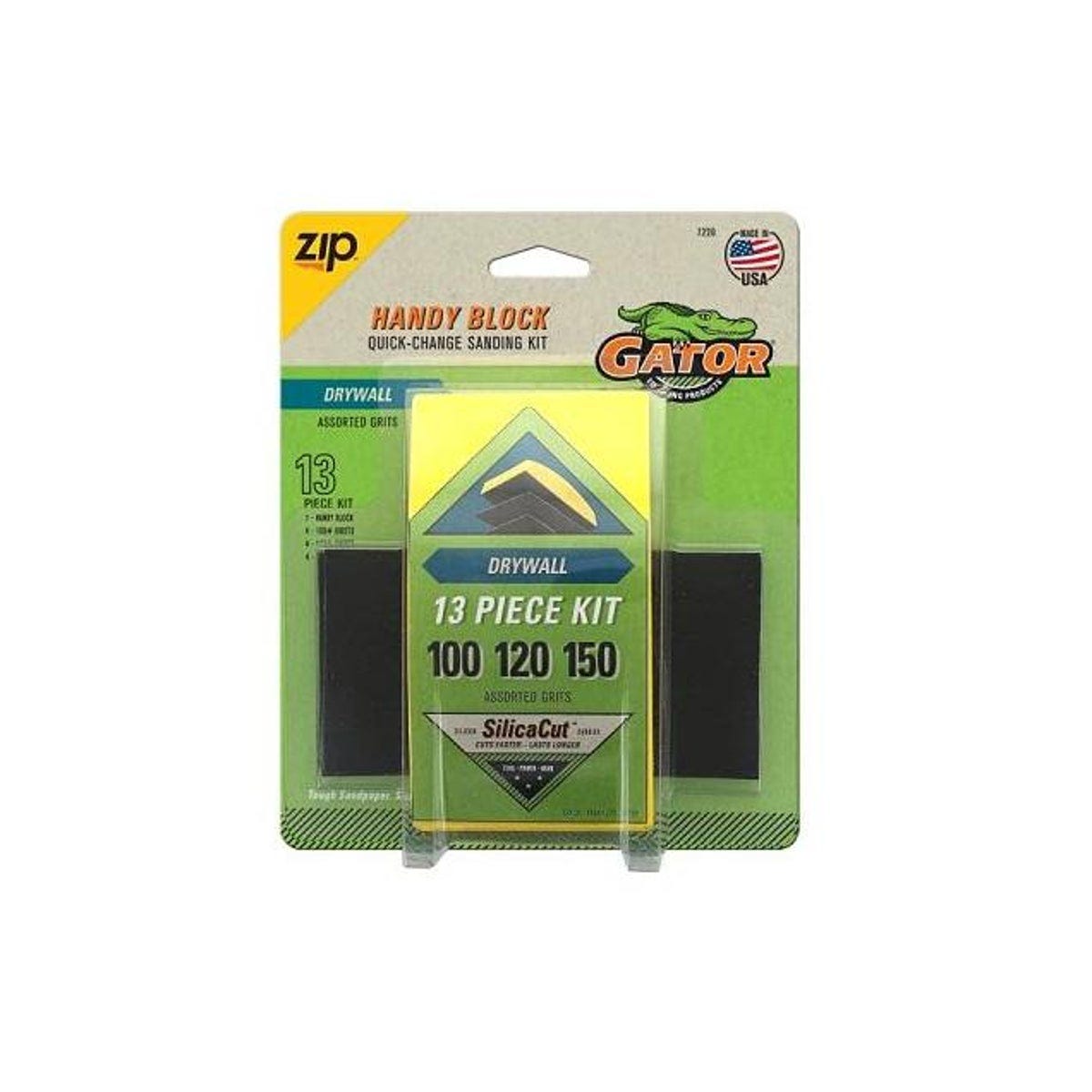 Gator Grit Zip Hook & Loop Drywall Hand Sanding Block Kit