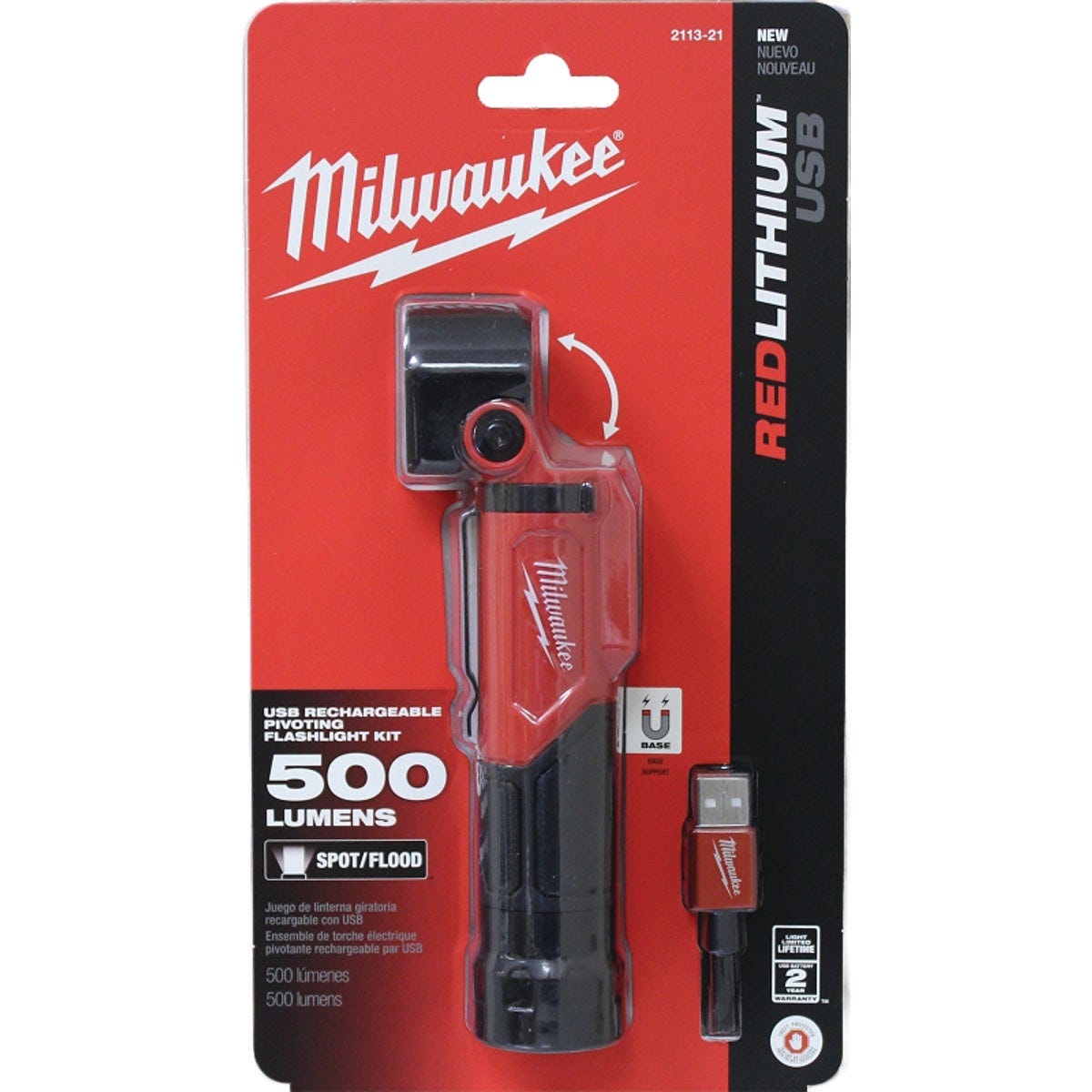 Milwaukee REDLITHIUM LED Aluminum USB Rechargeable Pivoting Flashlight - photo 2 Milwaukee REDLITHIUM LED Aluminum USB Rechargeable Pivoting Flashlight - photo 2
