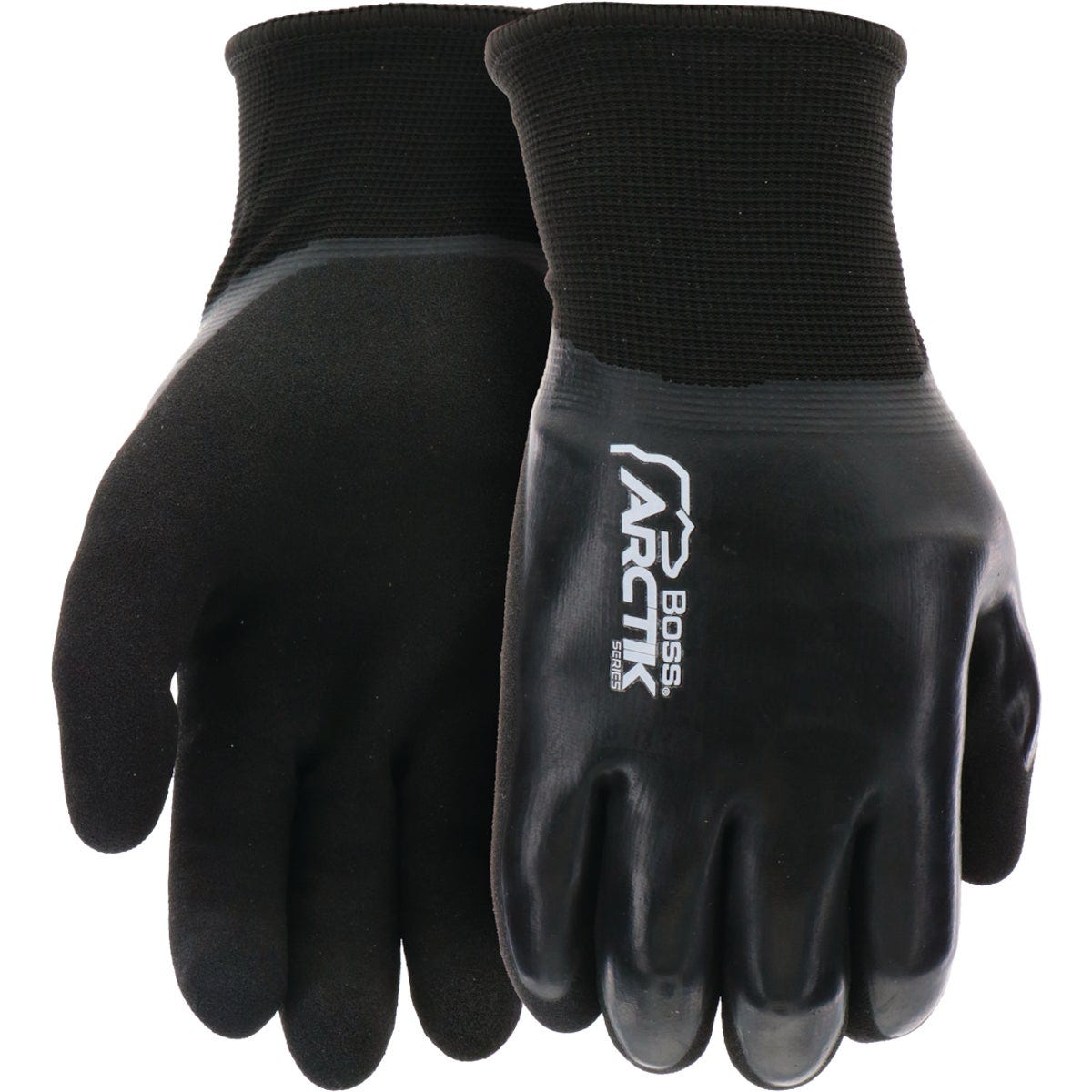 Boss Arctik Men's Large Water Resistant Double Dip Latex Work Glove ...