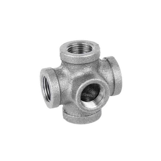 Coda Resourses 1/2 In. Black Pipe 5-Way Cross Coda Resourses 1/2 In. Black Pipe 5-Way Cross