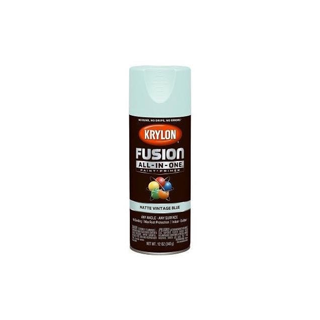 Krylon Fusion 12 Oz. Matte Vintage Blue All-In-One Spray Paint + Primer Krylon Fusion 12 Oz. Matte Vintage Blue All-In-One Spray Paint + Primer