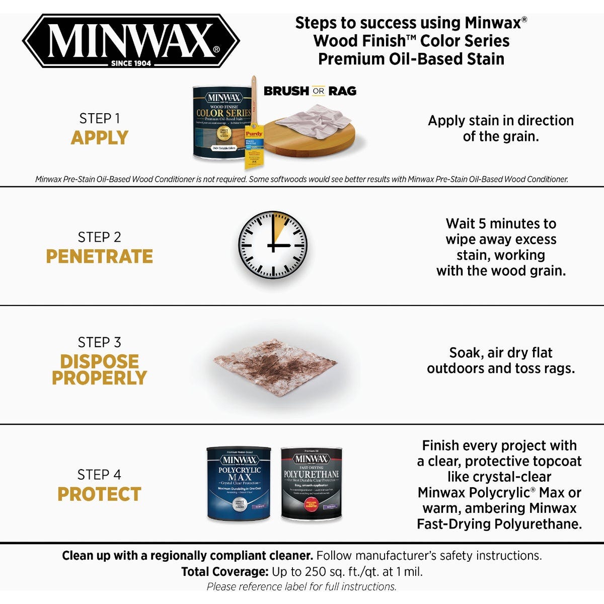 Minwax Wood Finish Color Series Oil-Based Stain, Dark Walnut, 1 Qt. - photo 6 Minwax Wood Finish Color Series Oil-Based Stain, Dark Walnut, 1 Qt. - photo 6