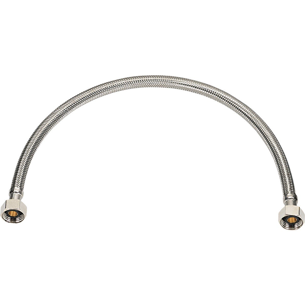 Homewerks 1/2 In. IPS X 1/2 In. IPS X 16 In. Braided Stainless Steel Faucet Supply Line
