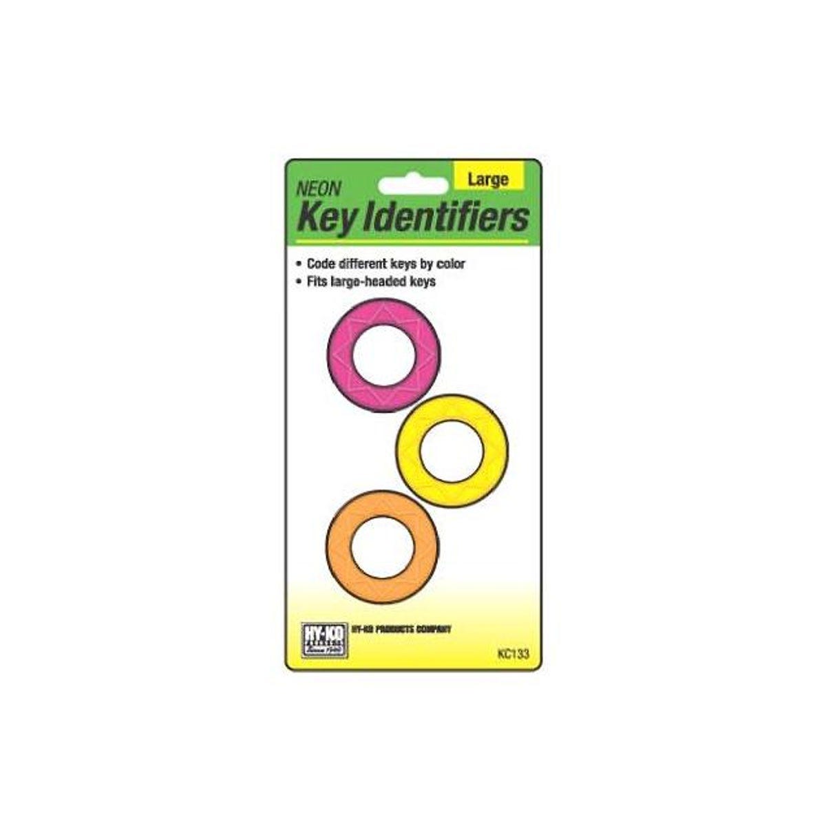 Hy-Ko Assorted Neon Colors Large Key Identifiers (3-Pack)