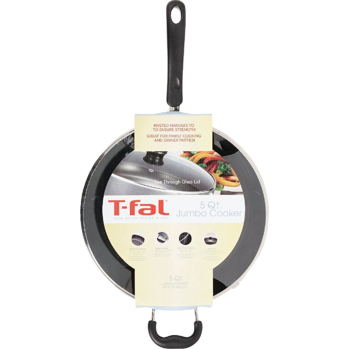 Specialty 5 Qt. Gray Non-Stick Jumbo Cooker with Inverted Lid - photo 2