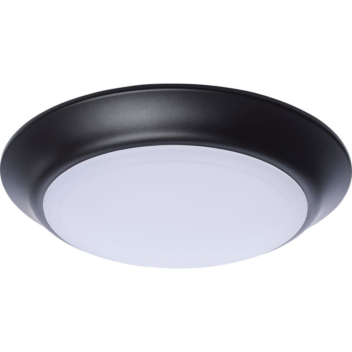 Satco Nuvo 7 In. Mahogany Bronze 60W Equivalent LED CCT-Selectable Disc Flush Mount Ceiling Light Fixture