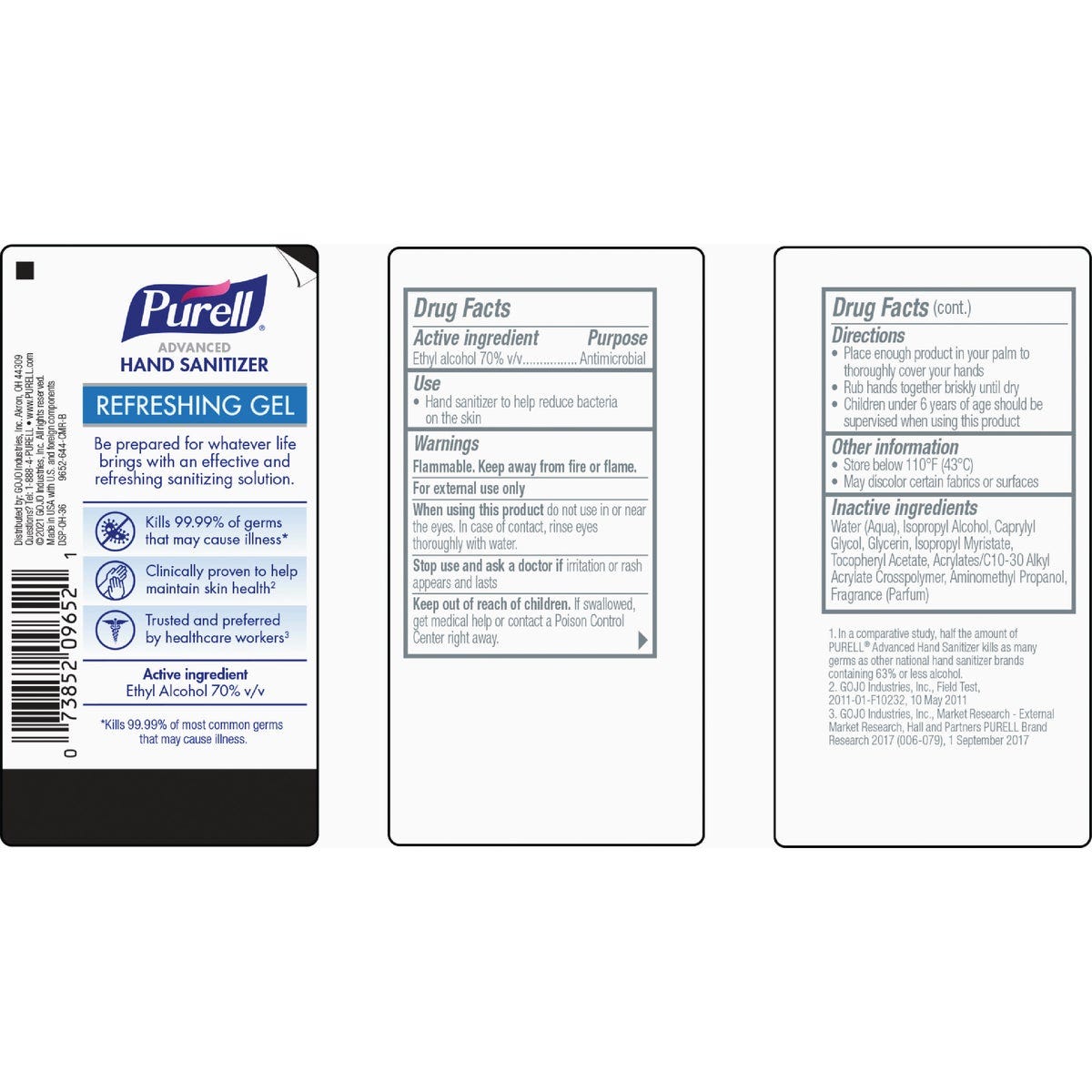Purell 8 Oz. Advanced Refreshing Gel Hand Sanitizer Pump Bottle - photo 2 Purell 8 Oz. Advanced Refreshing Gel Hand Sanitizer Pump Bottle - photo 2