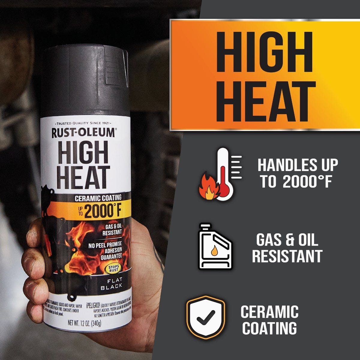 Rust-Oleum Stops Rust Flat Black 12 Oz. High Heat Spray Paint - photo 2 Rust-Oleum Stops Rust Flat Black 12 Oz. High Heat Spray Paint - photo 2