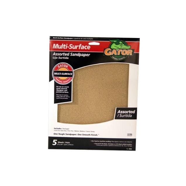 GatorGrit 9 In. x 11 In. Super Fine 320-Grit Sandpaper (5-Pack) GatorGrit 9 In. x 11 In. Super Fine 320-Grit Sandpaper (5-Pack)