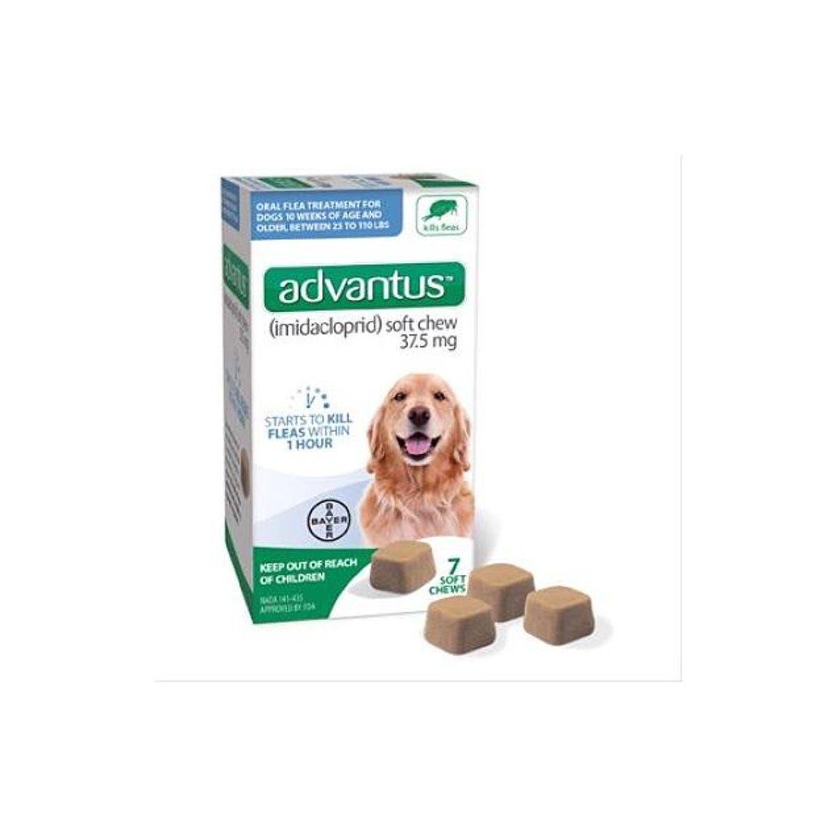 Advantage Advantus Soft Chew Flea Treatment for Dogs 23-110 Lb. (7-Pack)
