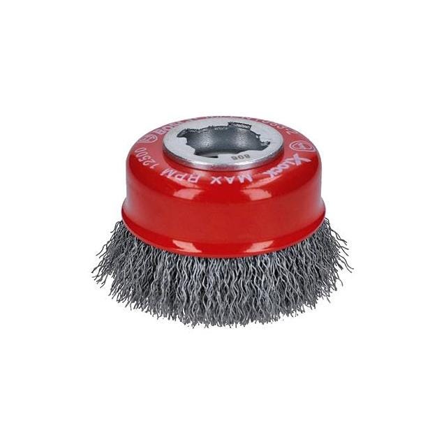 Bosch X-Lock 3 In. Crimped Carbon Steel Wire Cup Brush