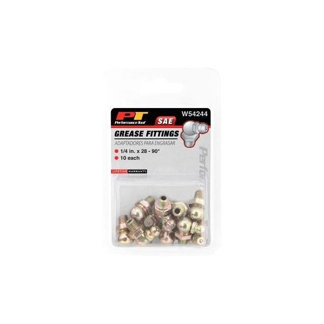 Performance Tool 90-Degree 1/4 In. x 28 Grease Fitting (10-Pack) - photo 2 Performance Tool 90-Degree 1/4 In. x 28 Grease Fitting (10-Pack) - photo 2