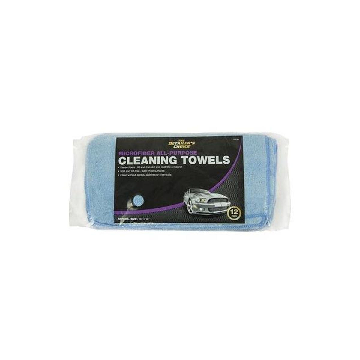 Detailer's Choice 14 In. x 14 In. Microfiber Cleaning Cloths (12-Pack)