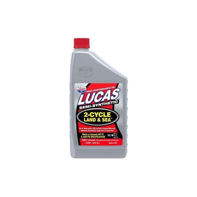 Lucas Oil 32 Oz. High Performance Semi-Synthetic 2-Cycle Land & Sea Engine Oil
