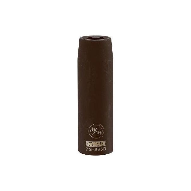 DEWALT 1/2 In. Drive 9/16 In. 6-Point Deep Standard Impact Socket