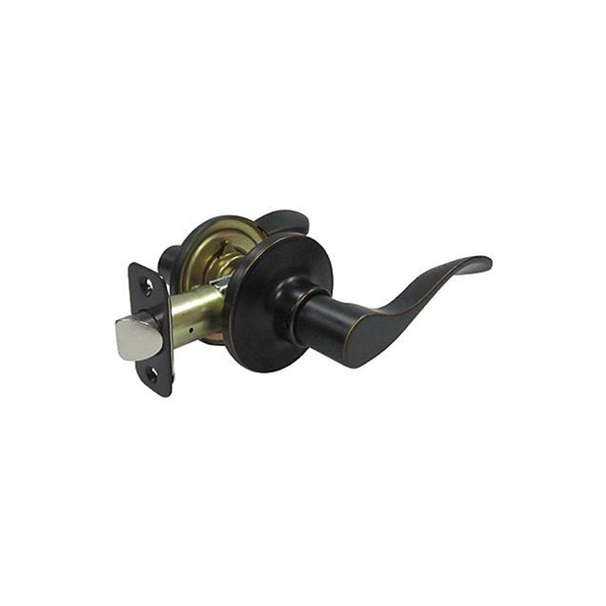 TruGuard Aged Bronze Reversible Bergamo Wave Passage Door Lever TruGuard Aged Bronze Reversible Bergamo Wave Passage Door Lever