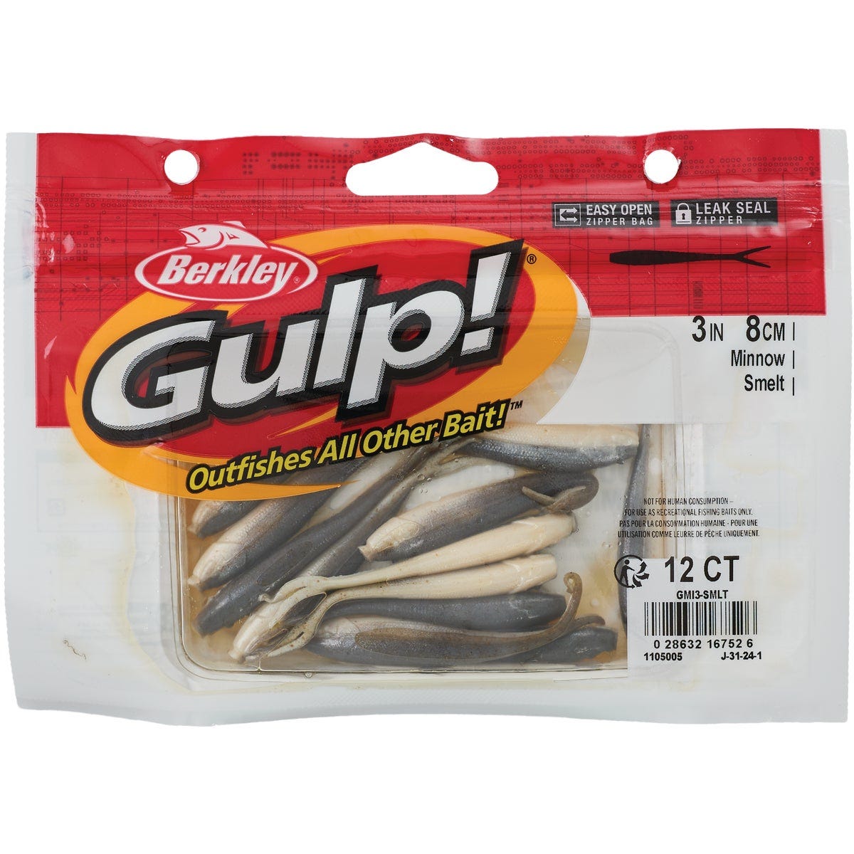 Berkley Gulp! 3 In. Smelt Minnow (12-Pack)