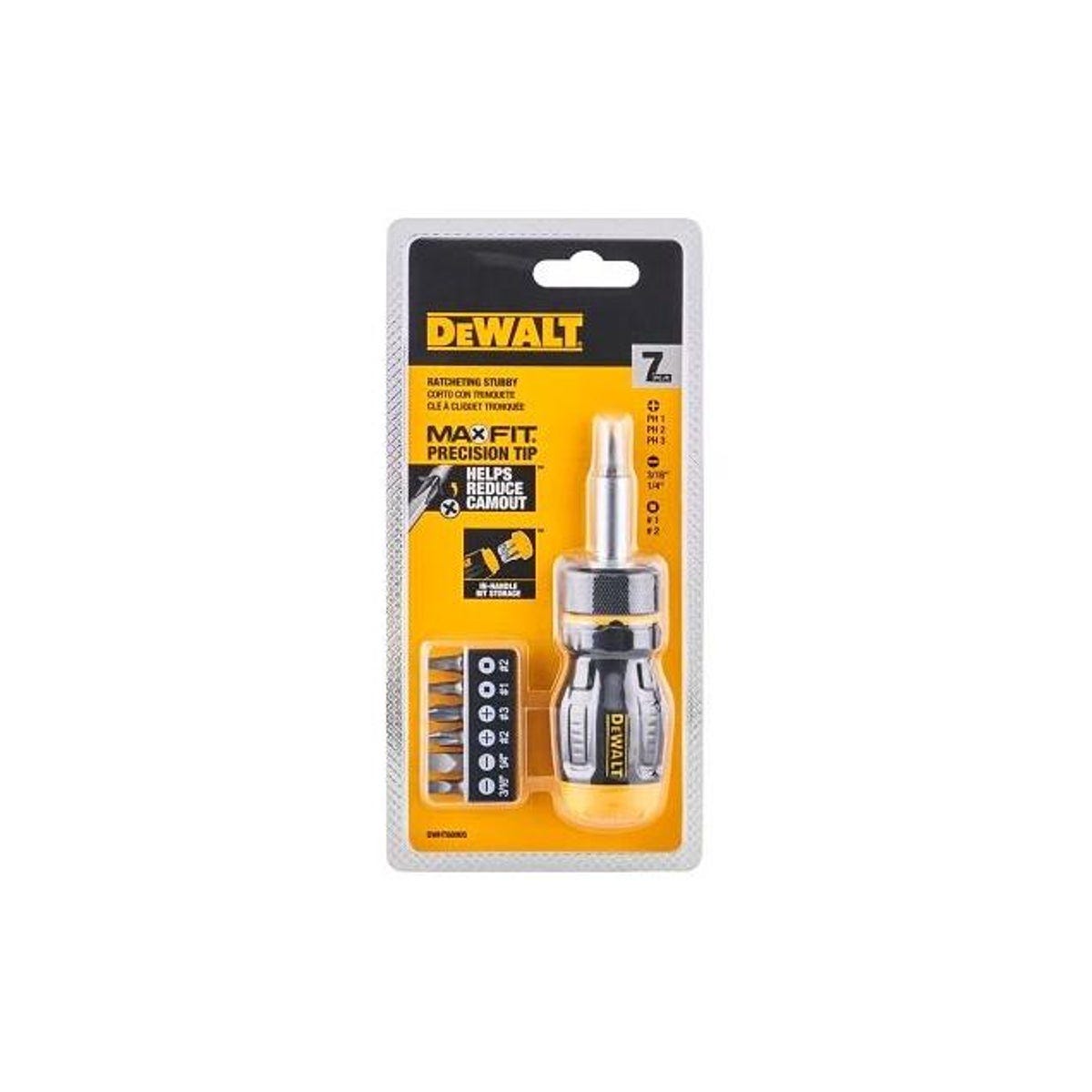 DEWALT MAX FIT Stubby Ratcheting Multi-Bit Screwdriver Set (7-Piece) DEWALT MAX FIT Stubby Ratcheting Multi-Bit Screwdriver Set (7-Piece)