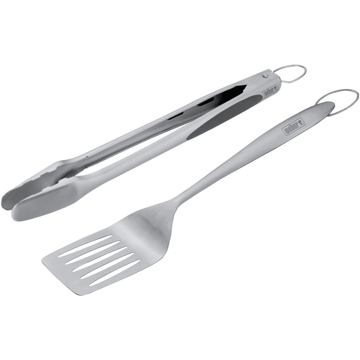 Weber Soft Rubber Grip Stainless Steel 2-Piece Barbeque Tool Set - photo 3