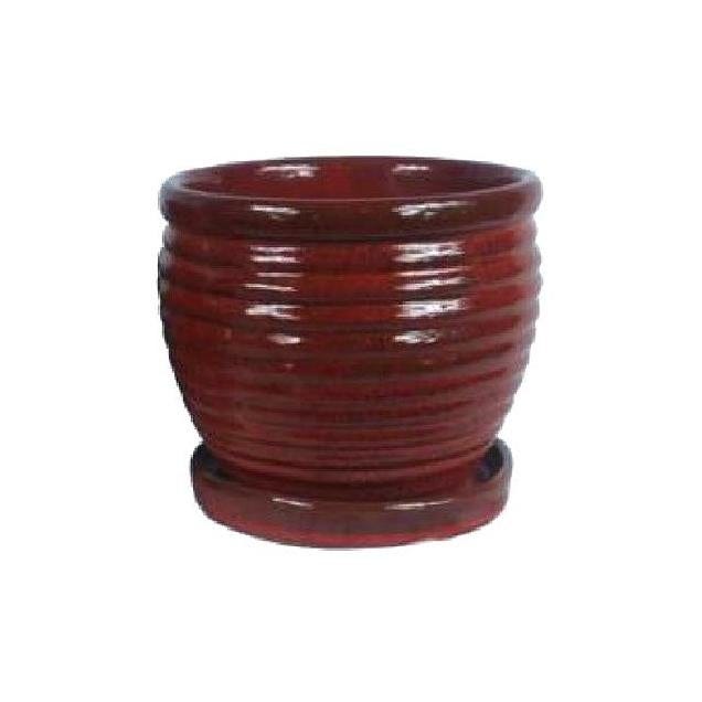 Trendspot 9 In. Red Ceramic Honey Jar Planter Trendspot 9 In. Red Ceramic Honey Jar Planter