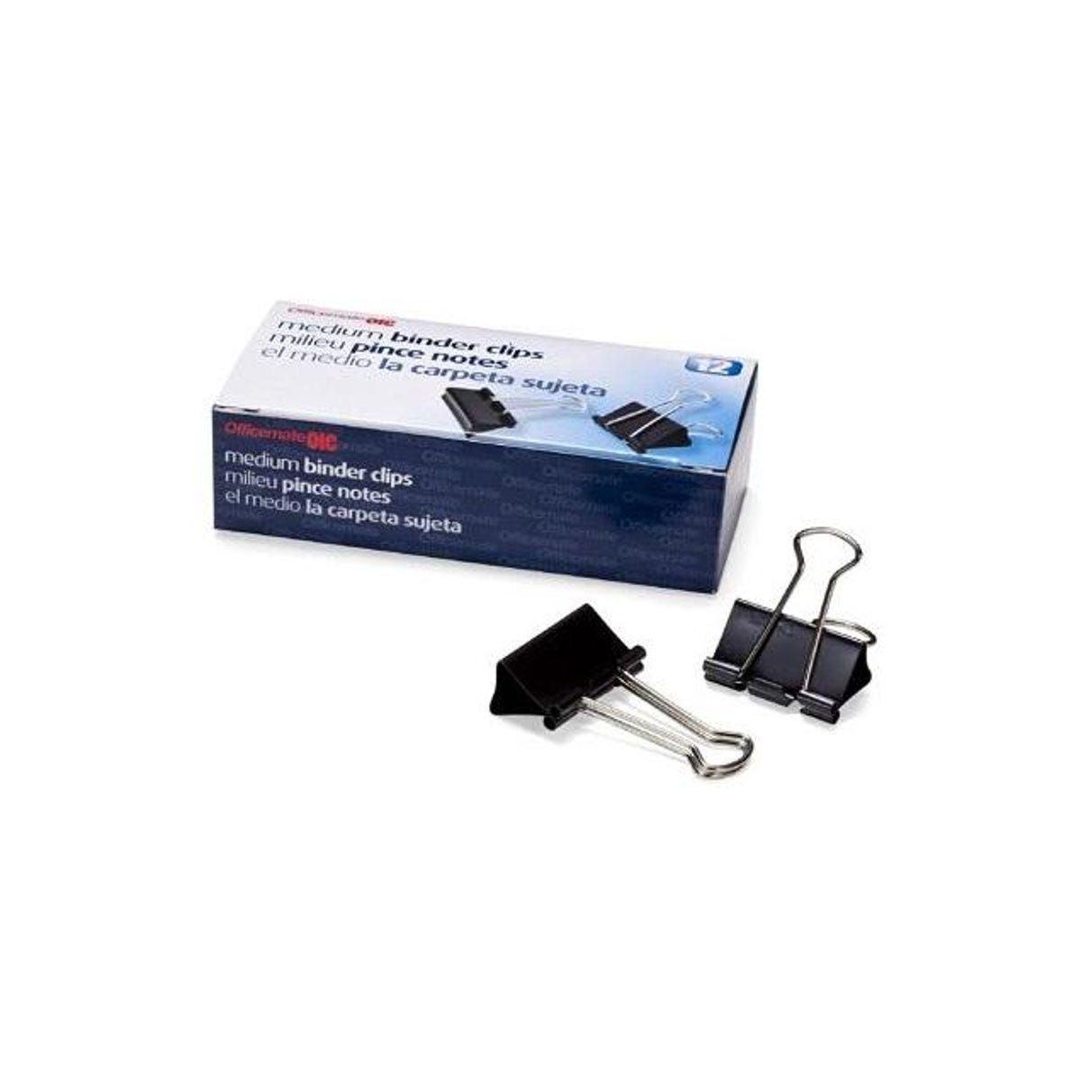 Officemate Medium Binder Clips (12-Pack) Officemate Medium Binder Clips (12-Pack)