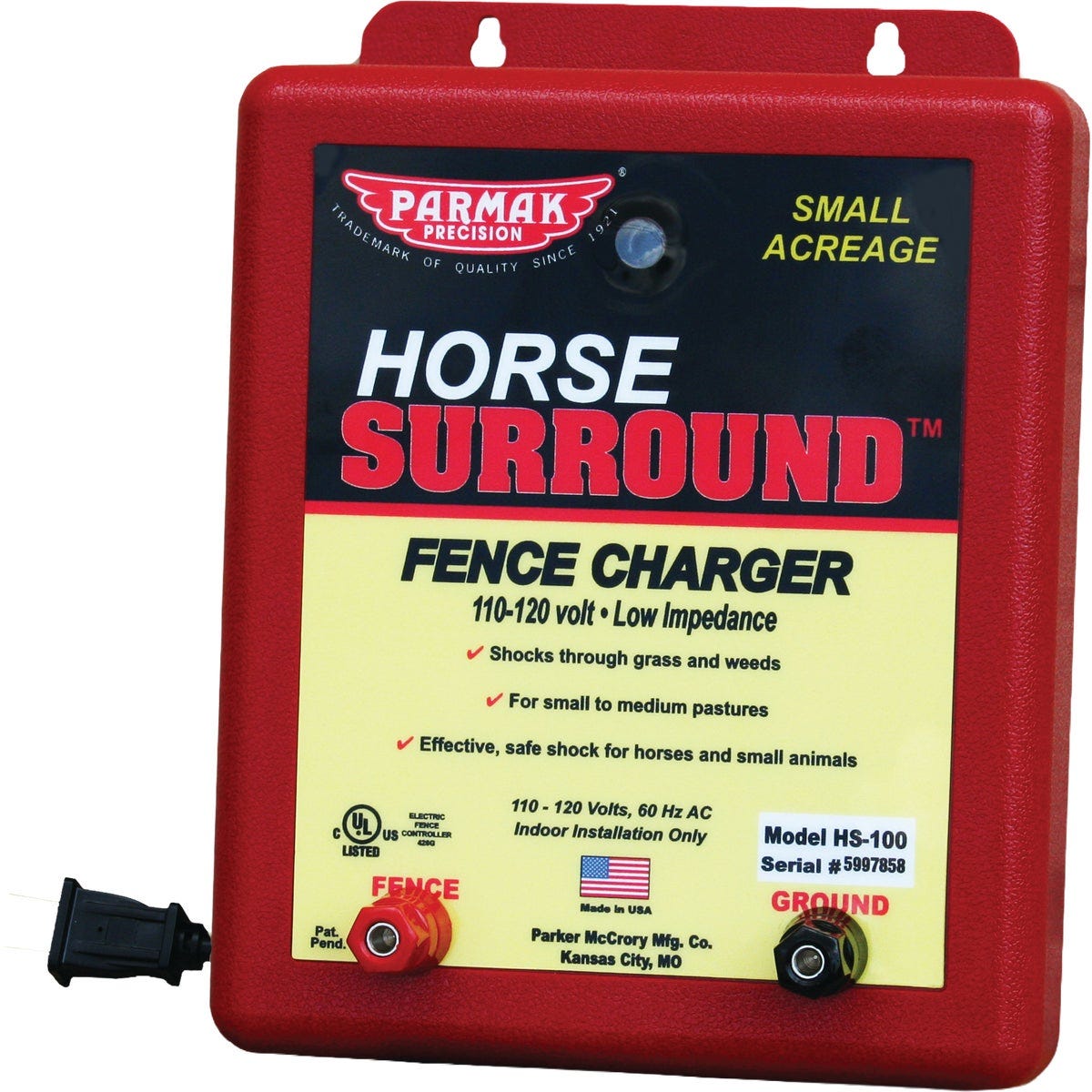 Parmak 110 - 120V - AC Operated Fence Charger - Small Acreage - photo 2