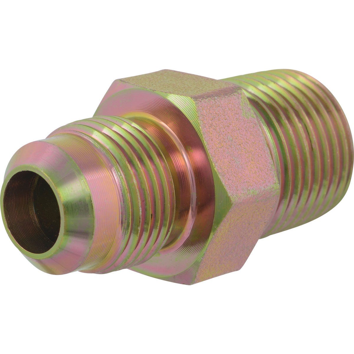 Eastman 1/2 In. OD Flare x 1/2 In. MIP (Tapped 3/8 In. FIP) Brass Adapter Gas Fitting Eastman 1/2 In. OD Flare x 1/2 In. MIP (Tapped 3/8 In. FIP) Brass Adapter Gas Fitting
