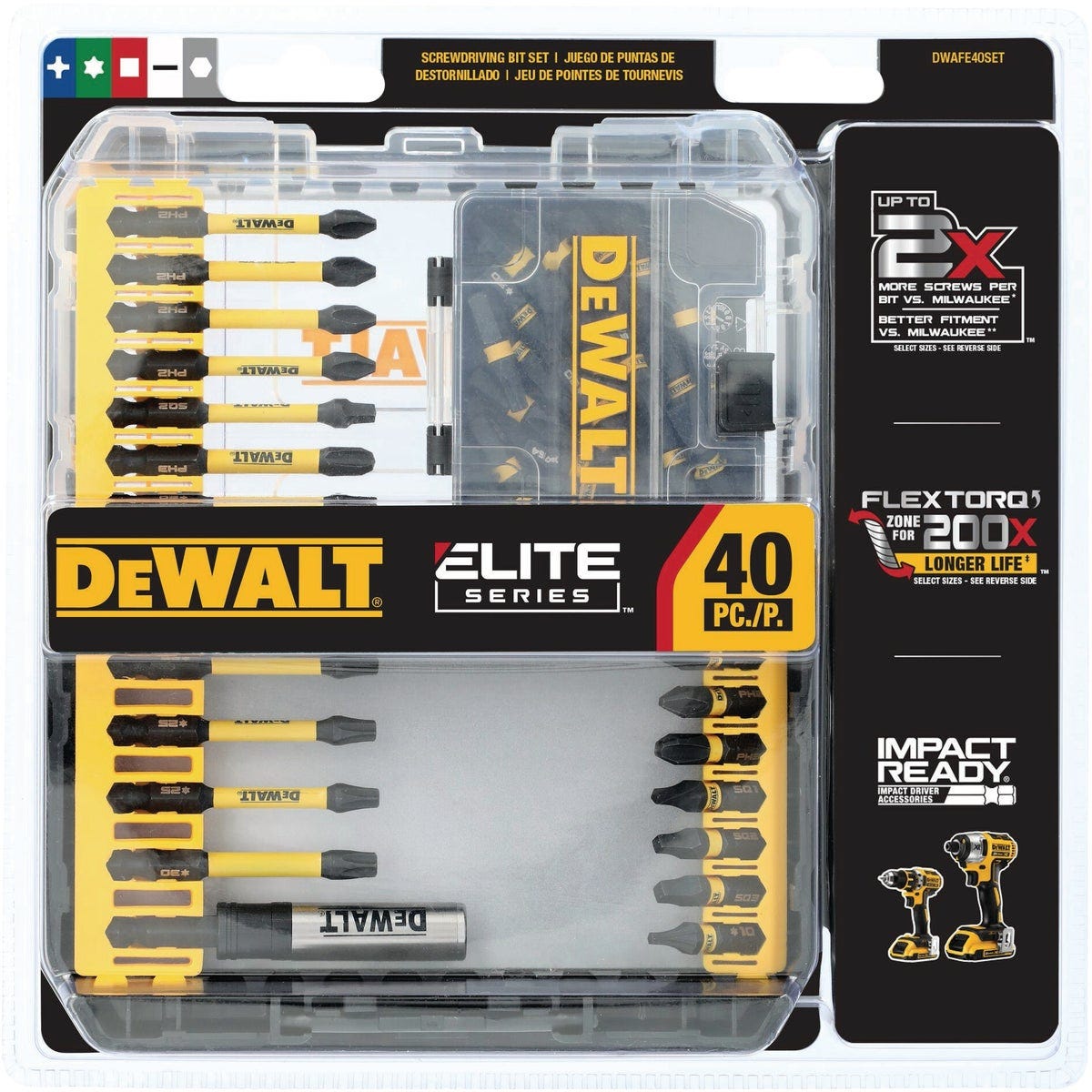 Dewalt Elite Series Impact Screwdriver Bit Set (40-Piece) - photo 2 Dewalt Elite Series Impact Screwdriver Bit Set (40-Piece) - photo 2