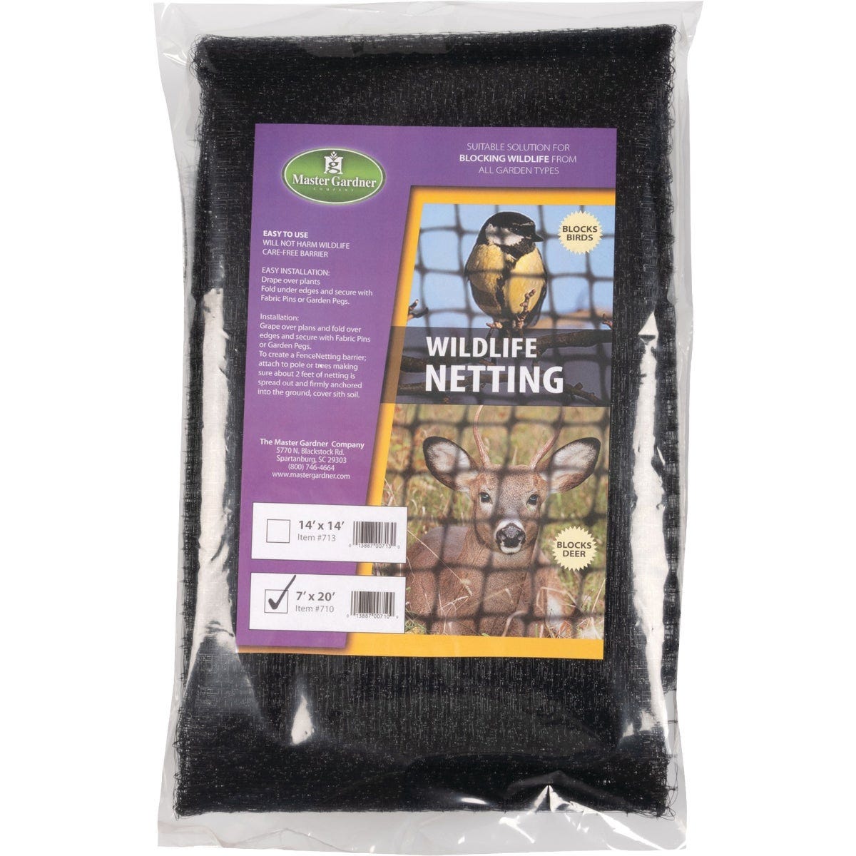 Master Gardner 7 Ft. x 20 Ft. Wildlife Netting Master Gardner 7 Ft. x 20 Ft. Wildlife Netting