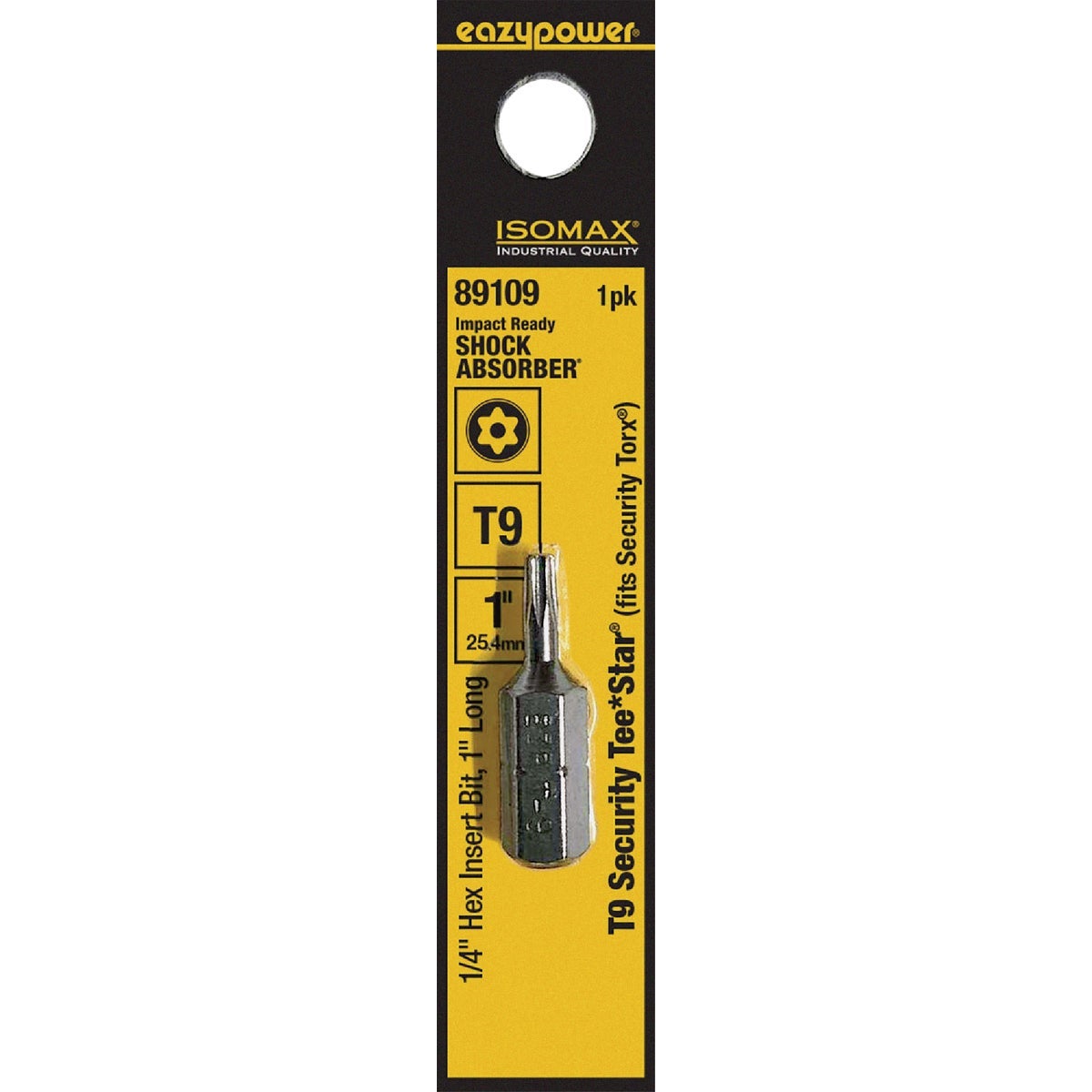 Eazypower Corporation Tamperproof Torx Security T9 1 In. 1/4 In