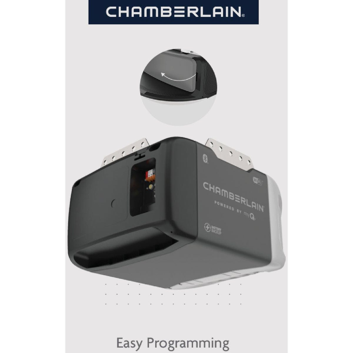 Chamberlain B2202 1/2 HP myQ Smart Belt Drive Garage Door Opener with WiFi - photo 6