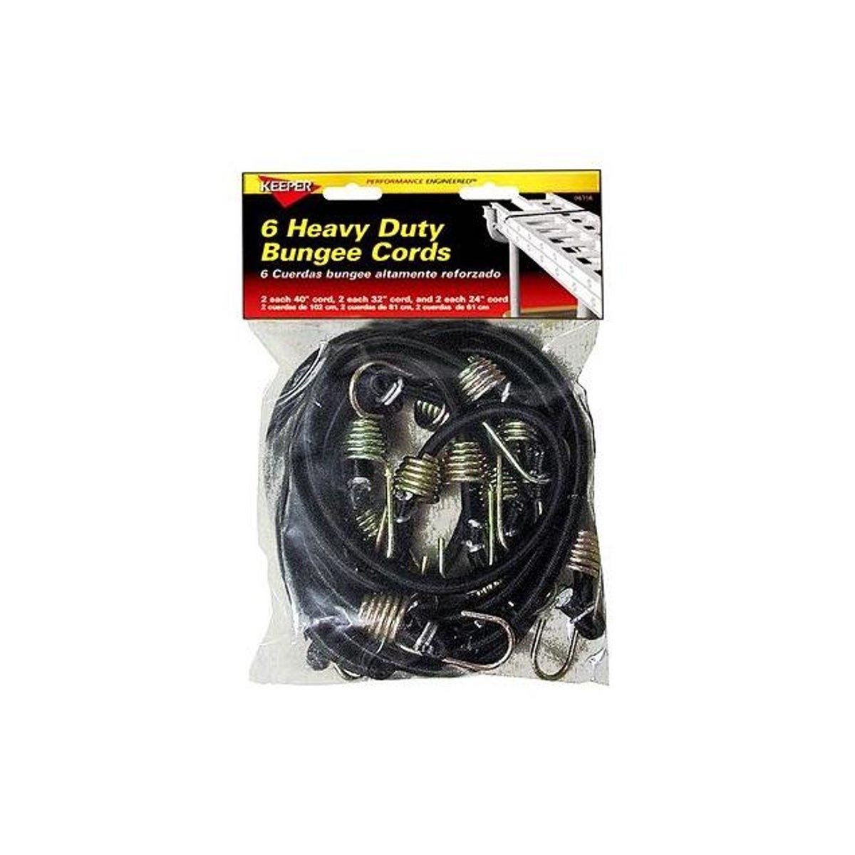 Keeper Heavy-Duty Bungee Cords (6-Pack)