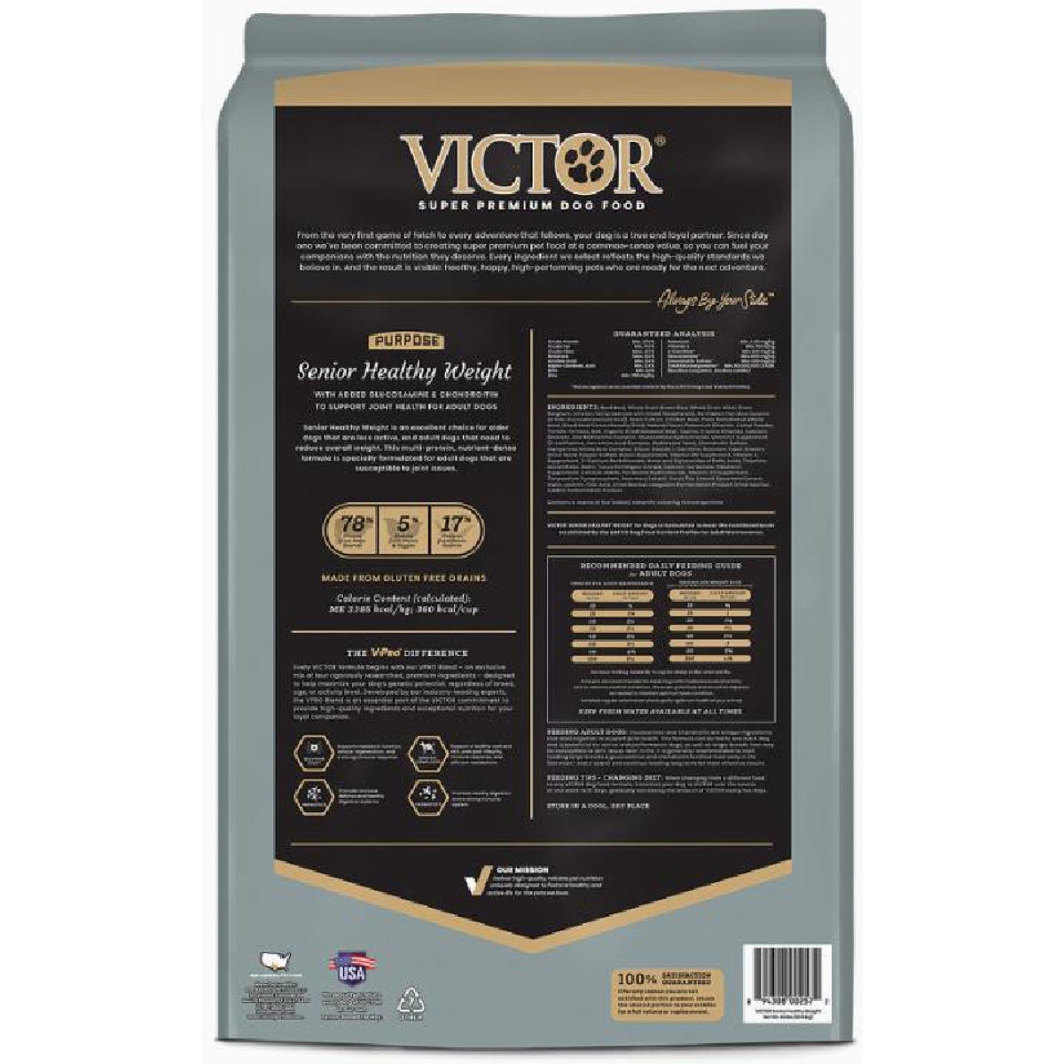 Victor Purpose Senior Healthy Weight 40 Lb. Dry Dog Food with Added Glucosamine & Chondroitin- - photo 2